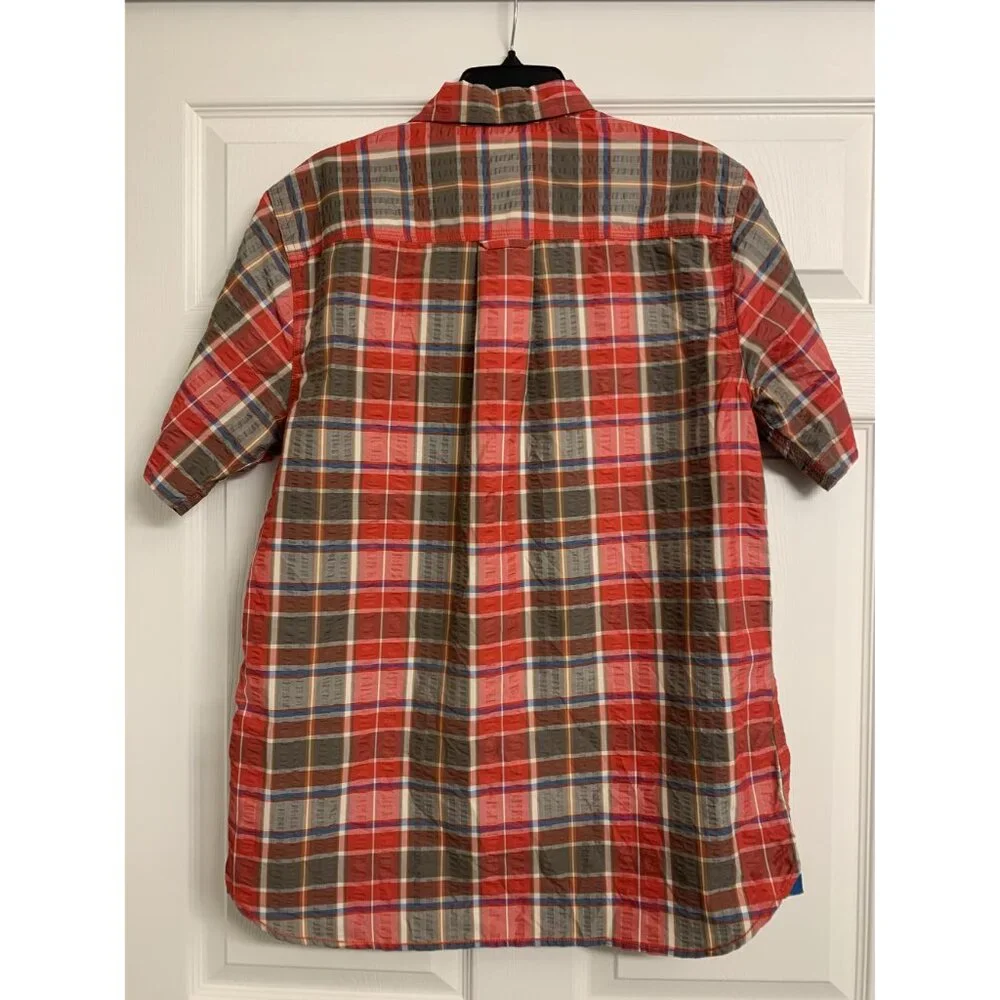 The‎ North Face Plaid Button Up Short Sleeve Shirt  L Gorpcore Outdoor Hiking